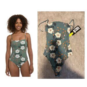 NWT Body Glove Aurora Mimi One-Piece Swimsuit in Green Floral/Saguaro Size Small
